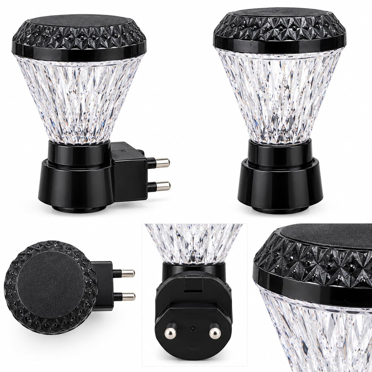 Diamond Style 0.5W 2-Pin Plug & Play Night Lamp (Random Color)