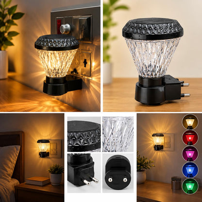 Diamond Style 0.5W 2-Pin Plug & Play Night Lamp (Random Color)